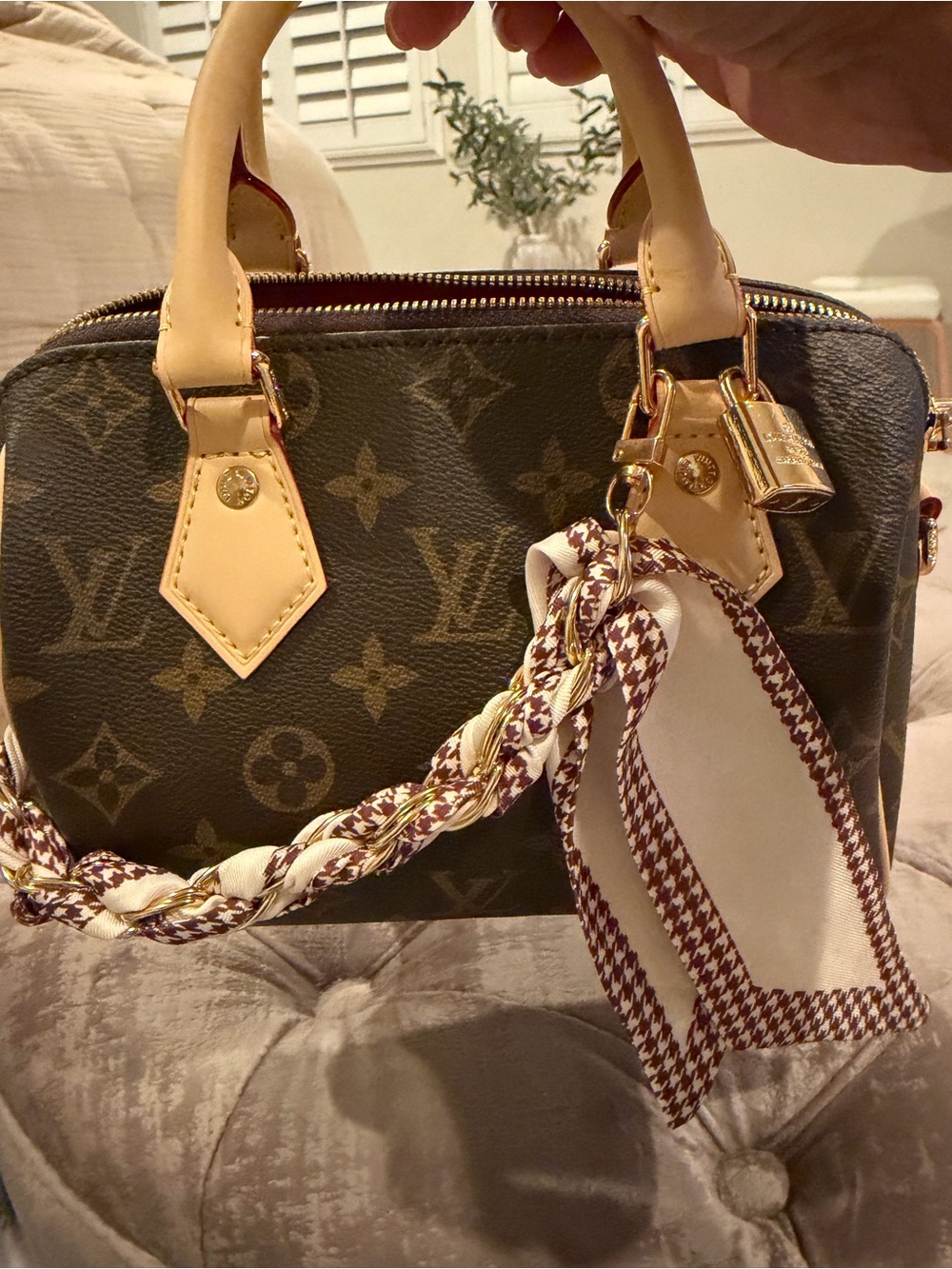 Louis Vuitton Brown Monogram 20cm  Speedy